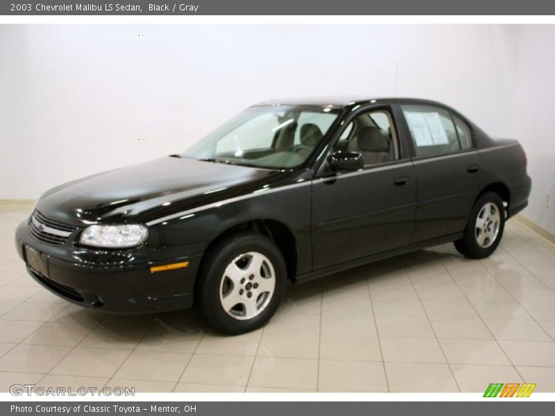 Black / Gray 2003 Chevrolet Malibu LS Sedan