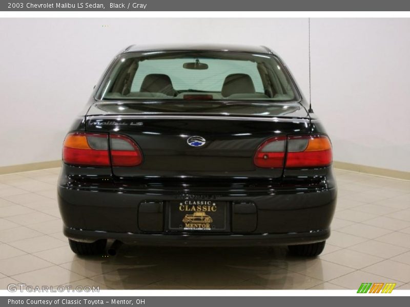 Black / Gray 2003 Chevrolet Malibu LS Sedan
