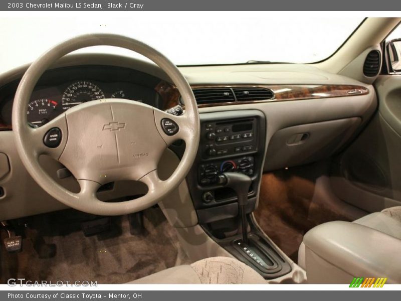 Black / Gray 2003 Chevrolet Malibu LS Sedan
