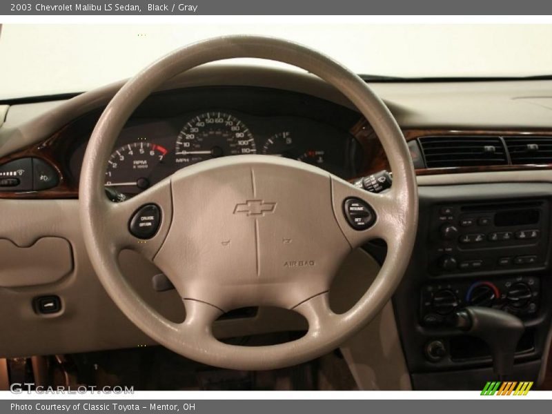 Black / Gray 2003 Chevrolet Malibu LS Sedan