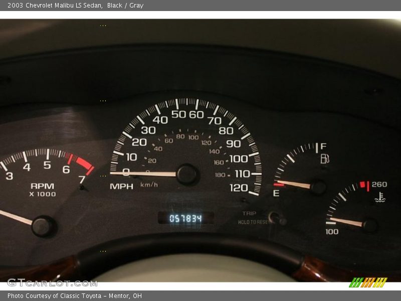 Black / Gray 2003 Chevrolet Malibu LS Sedan