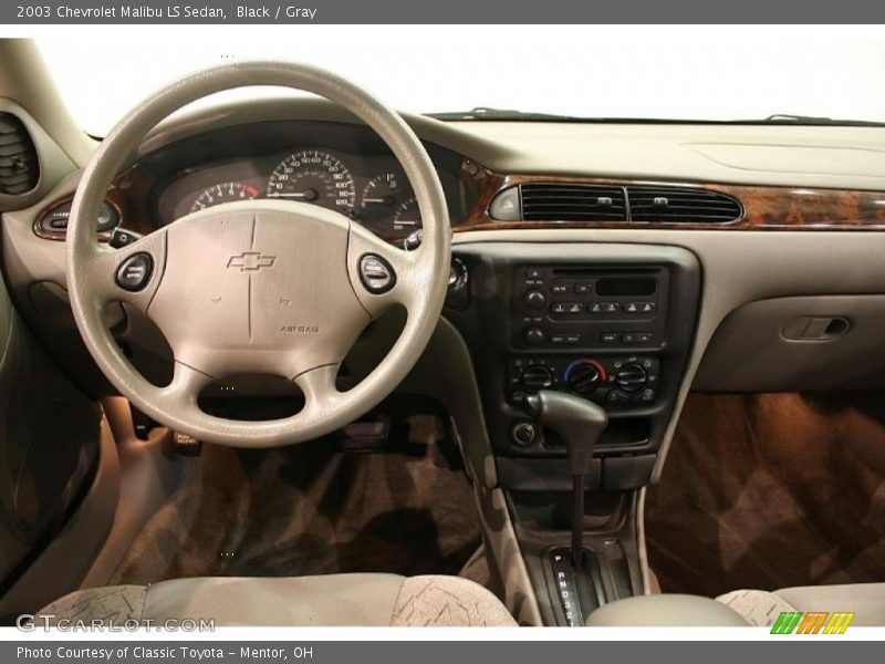Black / Gray 2003 Chevrolet Malibu LS Sedan