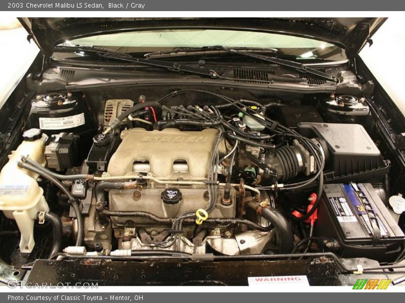 Black / Gray 2003 Chevrolet Malibu LS Sedan