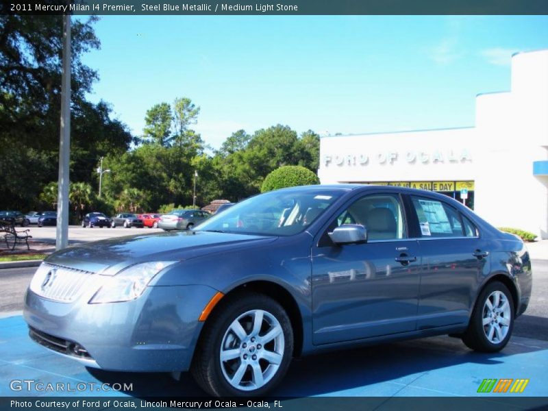 Steel Blue Metallic / Medium Light Stone 2011 Mercury Milan I4 Premier