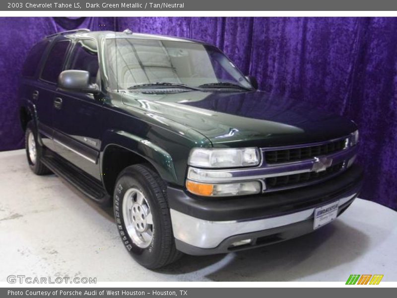 Dark Green Metallic / Tan/Neutral 2003 Chevrolet Tahoe LS