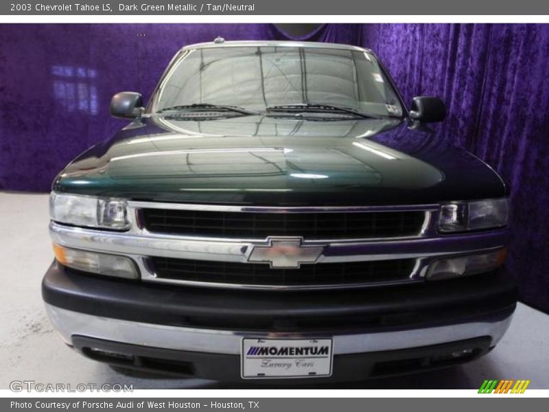 Dark Green Metallic / Tan/Neutral 2003 Chevrolet Tahoe LS