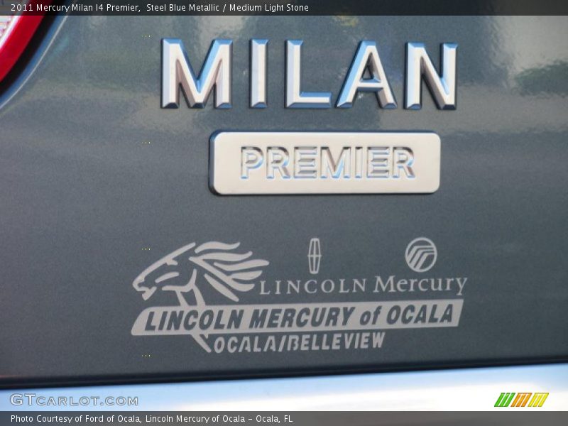 Steel Blue Metallic / Medium Light Stone 2011 Mercury Milan I4 Premier