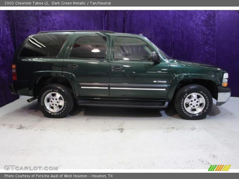 Dark Green Metallic / Tan/Neutral 2003 Chevrolet Tahoe LS
