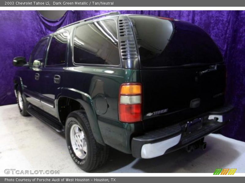Dark Green Metallic / Tan/Neutral 2003 Chevrolet Tahoe LS