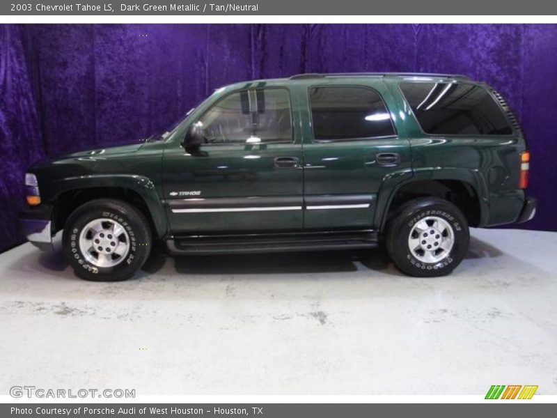 Dark Green Metallic / Tan/Neutral 2003 Chevrolet Tahoe LS