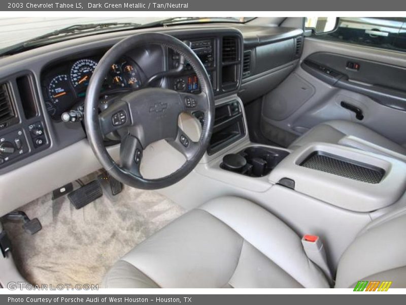 Dark Green Metallic / Tan/Neutral 2003 Chevrolet Tahoe LS