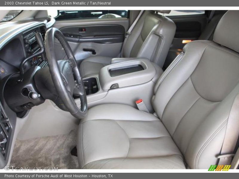 Dark Green Metallic / Tan/Neutral 2003 Chevrolet Tahoe LS