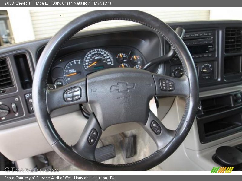 Dark Green Metallic / Tan/Neutral 2003 Chevrolet Tahoe LS