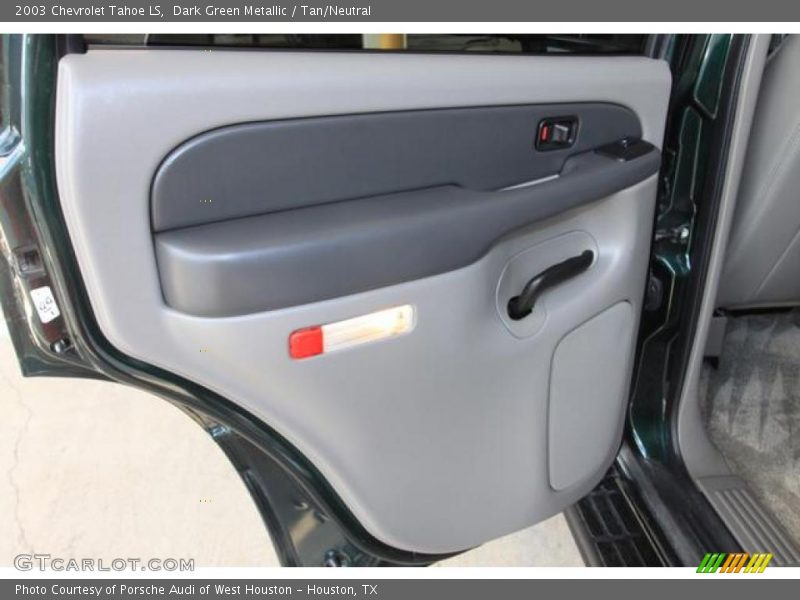Dark Green Metallic / Tan/Neutral 2003 Chevrolet Tahoe LS