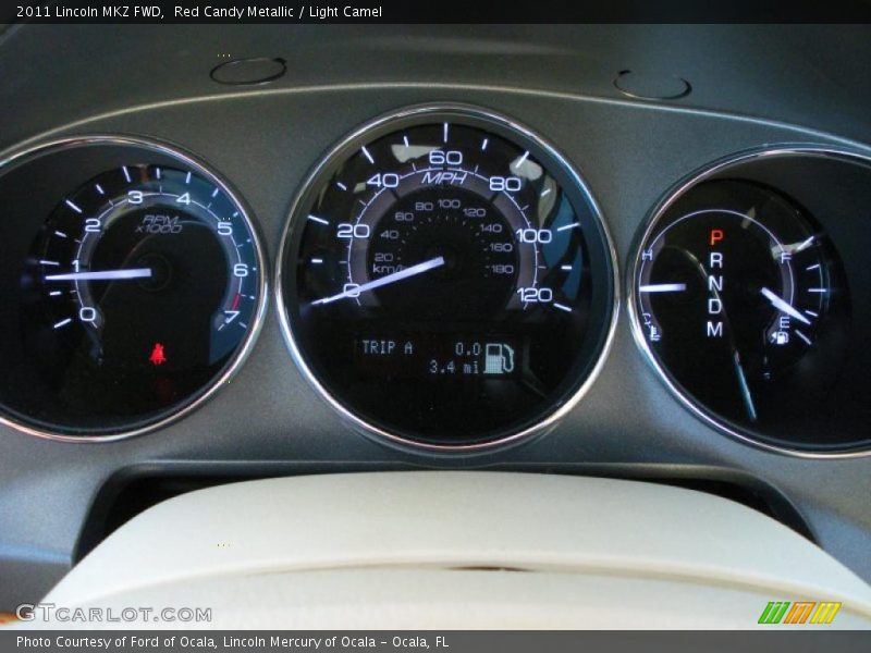 Red Candy Metallic / Light Camel 2011 Lincoln MKZ FWD