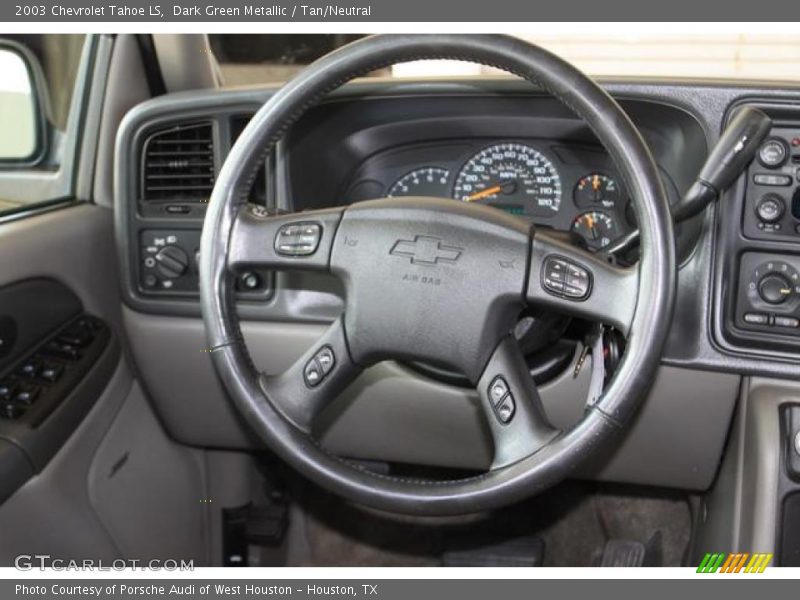 Dark Green Metallic / Tan/Neutral 2003 Chevrolet Tahoe LS