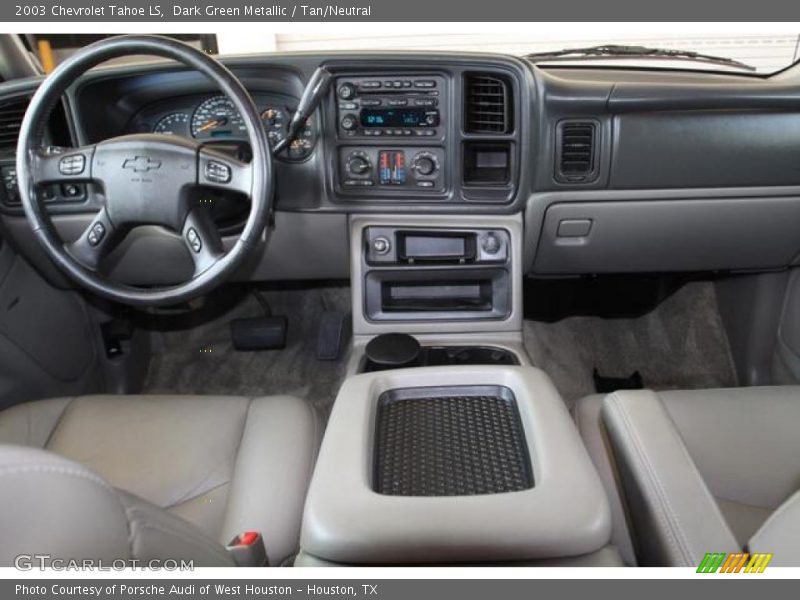 Dark Green Metallic / Tan/Neutral 2003 Chevrolet Tahoe LS