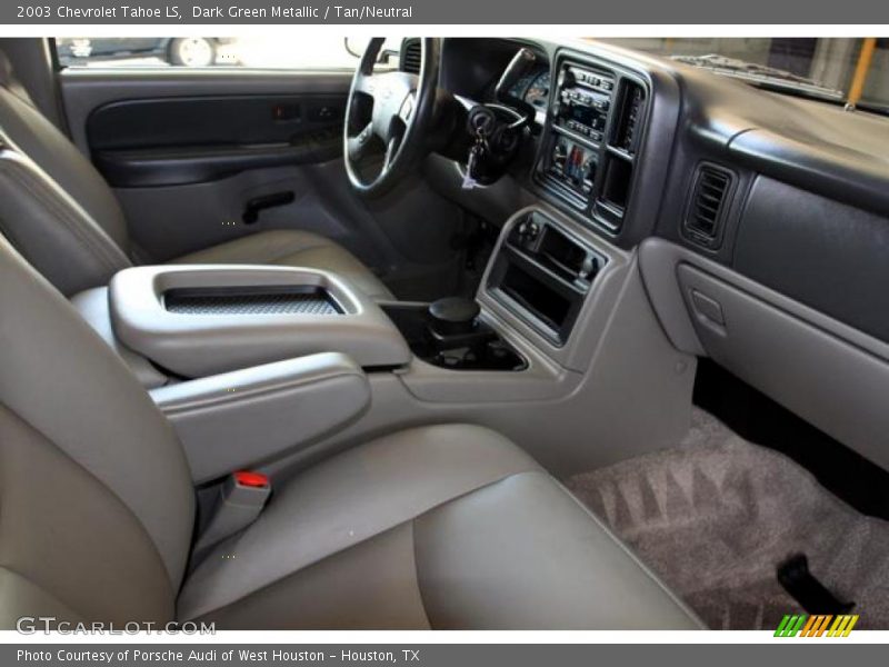 Dark Green Metallic / Tan/Neutral 2003 Chevrolet Tahoe LS