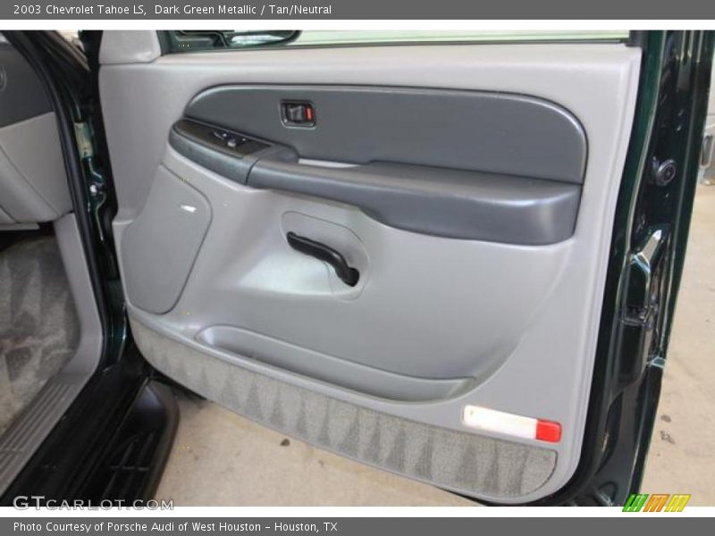 Dark Green Metallic / Tan/Neutral 2003 Chevrolet Tahoe LS