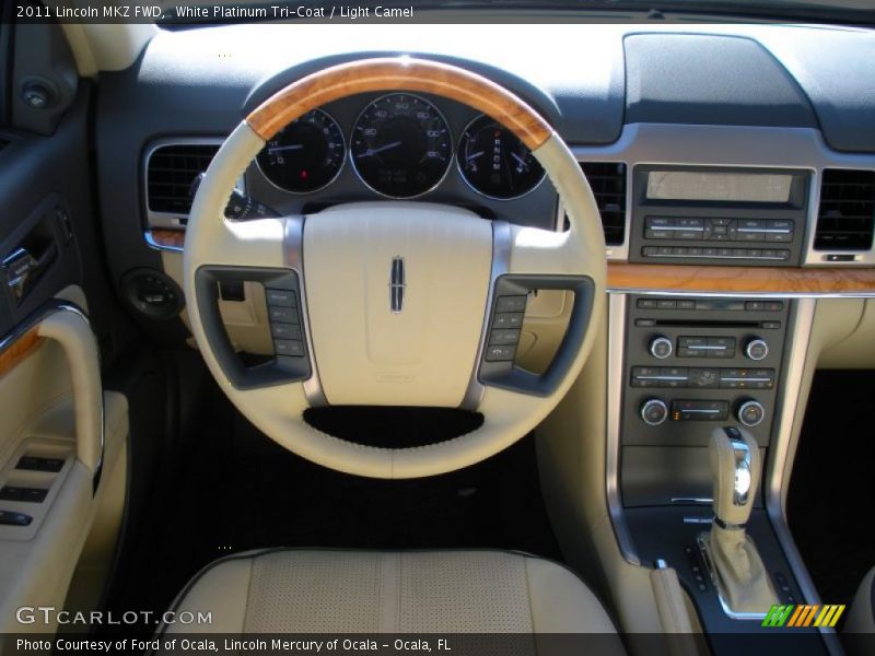 White Platinum Tri-Coat / Light Camel 2011 Lincoln MKZ FWD