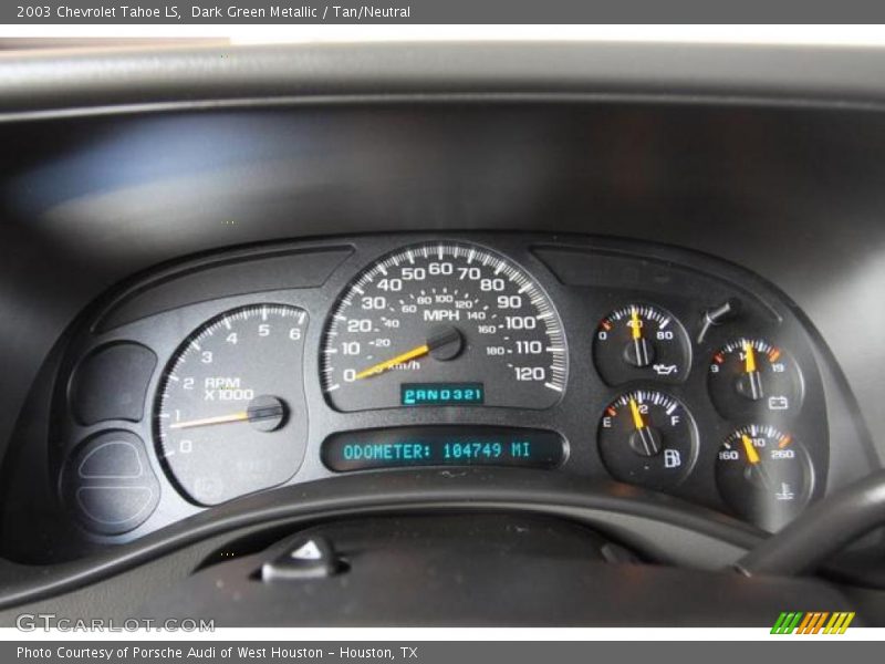 Dark Green Metallic / Tan/Neutral 2003 Chevrolet Tahoe LS