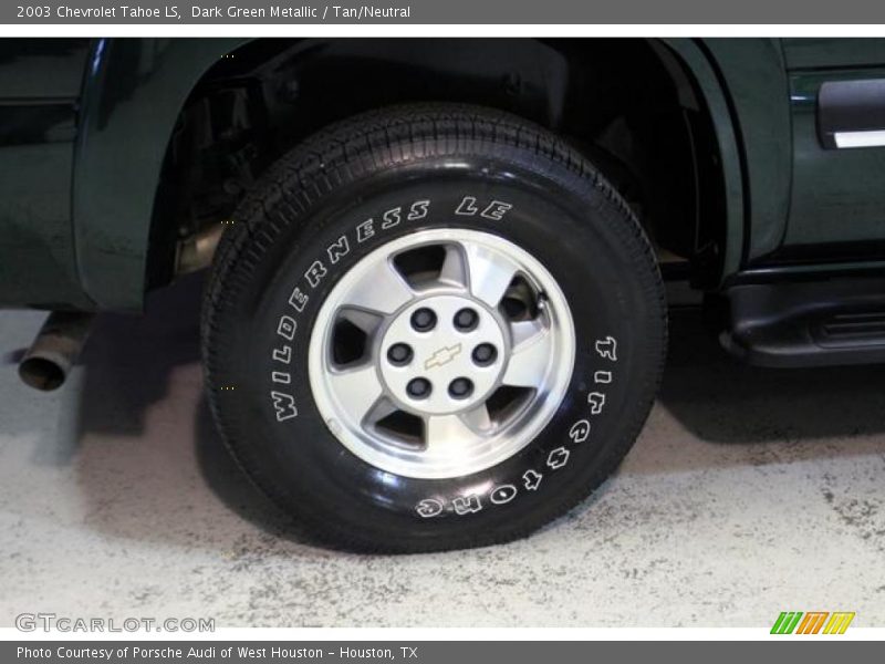 Dark Green Metallic / Tan/Neutral 2003 Chevrolet Tahoe LS