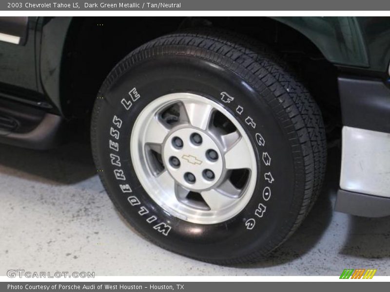 Dark Green Metallic / Tan/Neutral 2003 Chevrolet Tahoe LS