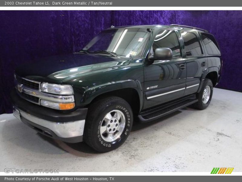 Dark Green Metallic / Tan/Neutral 2003 Chevrolet Tahoe LS