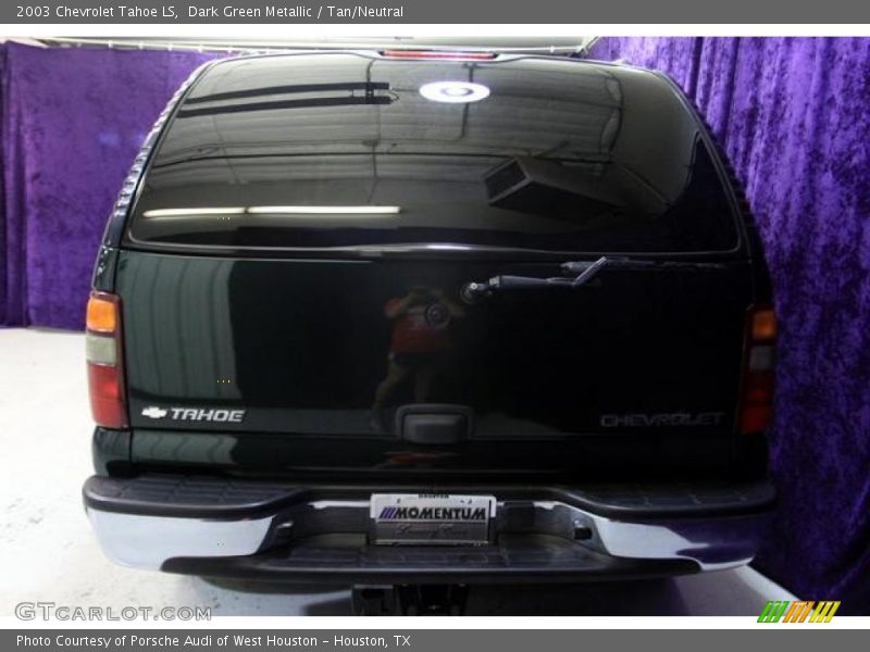 Dark Green Metallic / Tan/Neutral 2003 Chevrolet Tahoe LS