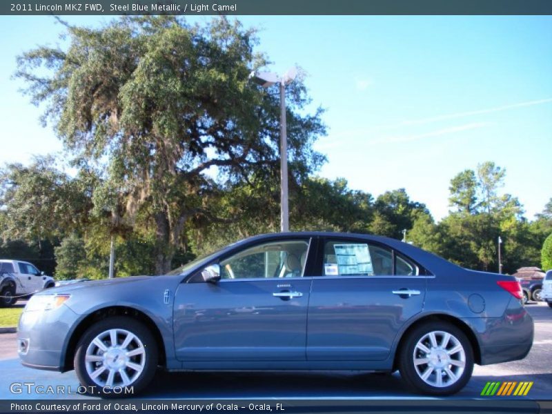 Steel Blue Metallic / Light Camel 2011 Lincoln MKZ FWD