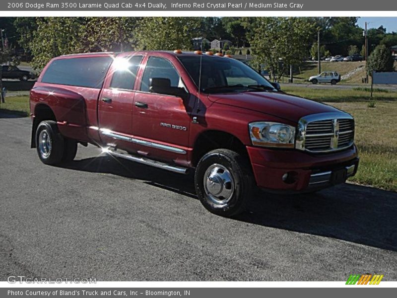 Inferno Red Crystal Pearl / Medium Slate Gray 2006 Dodge Ram 3500 Laramie Quad Cab 4x4 Dually
