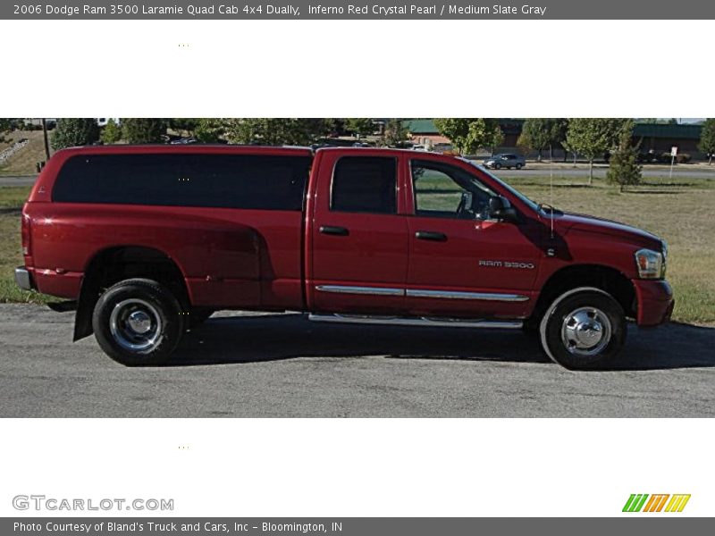 Inferno Red Crystal Pearl / Medium Slate Gray 2006 Dodge Ram 3500 Laramie Quad Cab 4x4 Dually
