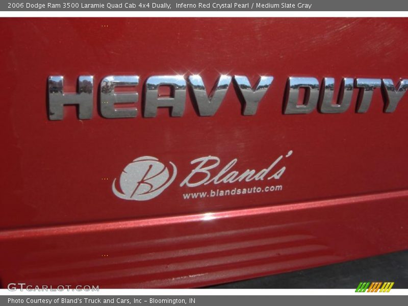 Inferno Red Crystal Pearl / Medium Slate Gray 2006 Dodge Ram 3500 Laramie Quad Cab 4x4 Dually