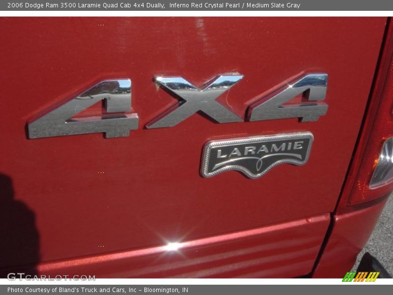 Inferno Red Crystal Pearl / Medium Slate Gray 2006 Dodge Ram 3500 Laramie Quad Cab 4x4 Dually