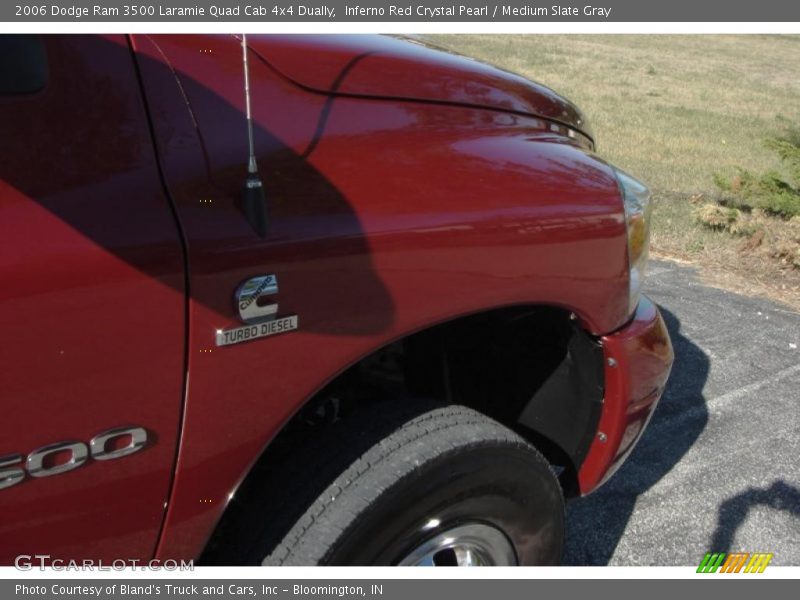 Inferno Red Crystal Pearl / Medium Slate Gray 2006 Dodge Ram 3500 Laramie Quad Cab 4x4 Dually