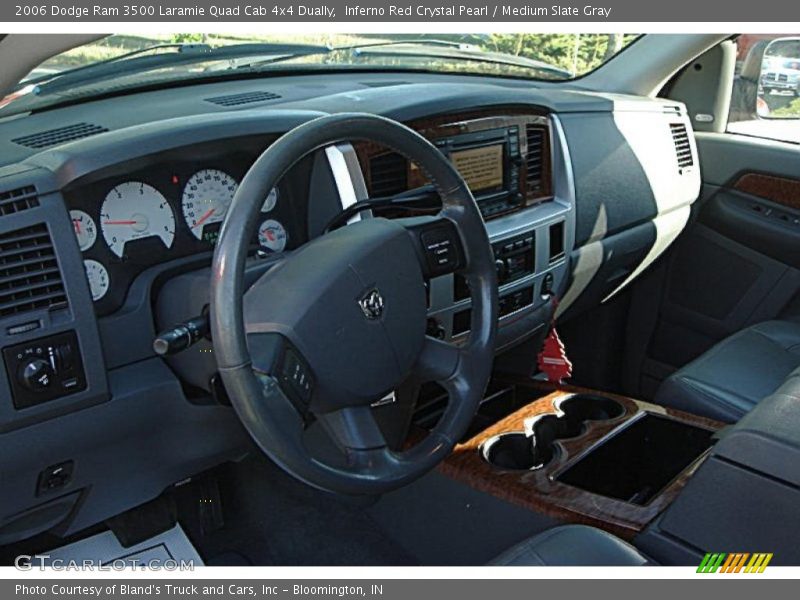 Inferno Red Crystal Pearl / Medium Slate Gray 2006 Dodge Ram 3500 Laramie Quad Cab 4x4 Dually