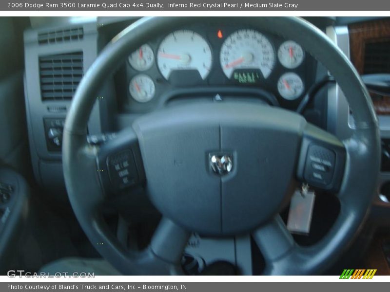 Inferno Red Crystal Pearl / Medium Slate Gray 2006 Dodge Ram 3500 Laramie Quad Cab 4x4 Dually