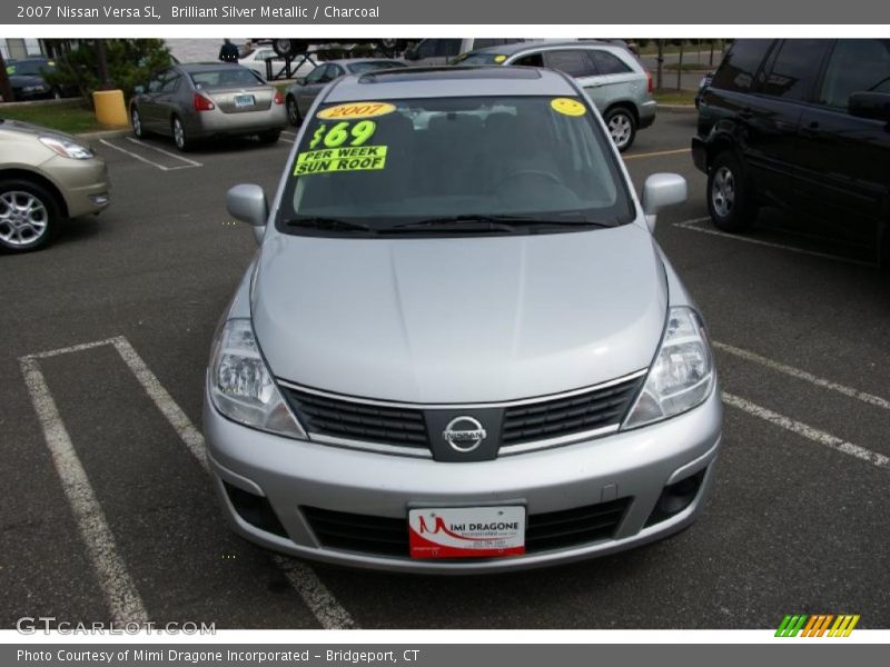 Brilliant Silver Metallic / Charcoal 2007 Nissan Versa SL