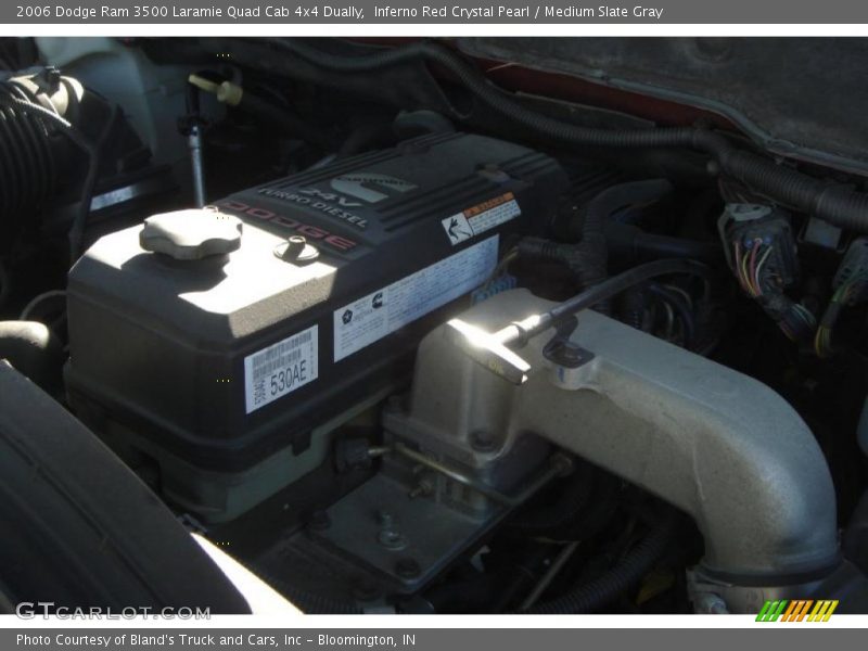 Inferno Red Crystal Pearl / Medium Slate Gray 2006 Dodge Ram 3500 Laramie Quad Cab 4x4 Dually