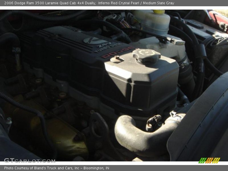 Inferno Red Crystal Pearl / Medium Slate Gray 2006 Dodge Ram 3500 Laramie Quad Cab 4x4 Dually