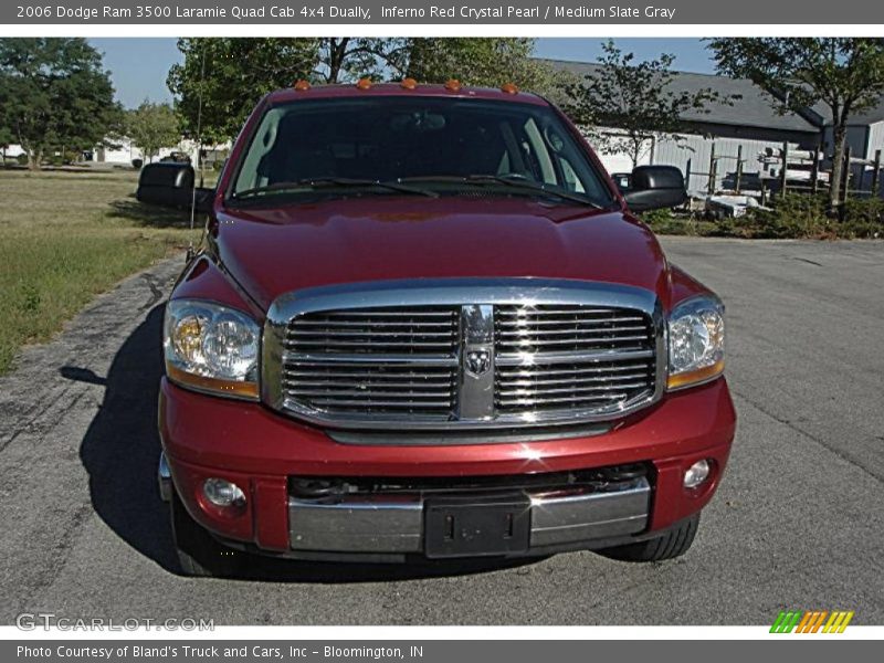 Inferno Red Crystal Pearl / Medium Slate Gray 2006 Dodge Ram 3500 Laramie Quad Cab 4x4 Dually
