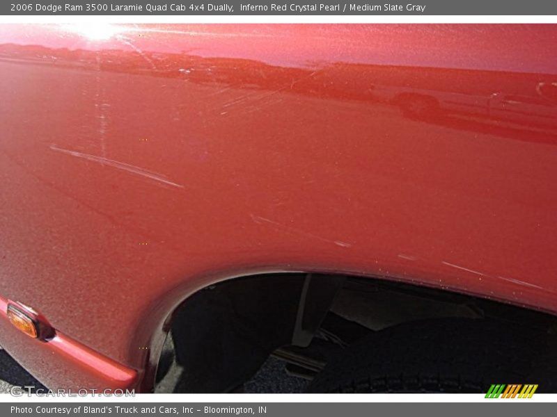 Inferno Red Crystal Pearl / Medium Slate Gray 2006 Dodge Ram 3500 Laramie Quad Cab 4x4 Dually