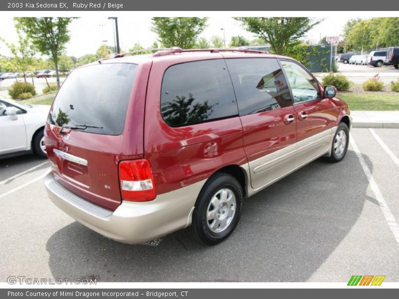 Ruby Red / Beige 2003 Kia Sedona EX
