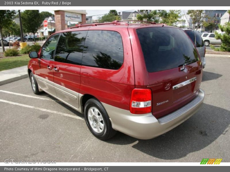 Ruby Red / Beige 2003 Kia Sedona EX
