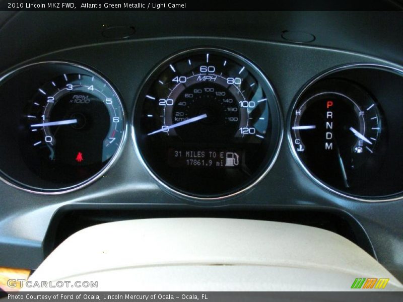 Atlantis Green Metallic / Light Camel 2010 Lincoln MKZ FWD