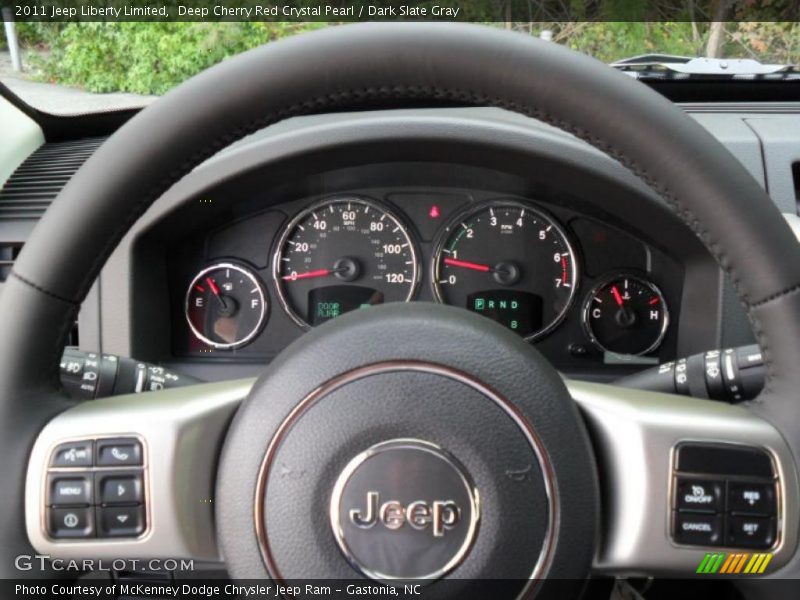 Deep Cherry Red Crystal Pearl / Dark Slate Gray 2011 Jeep Liberty Limited