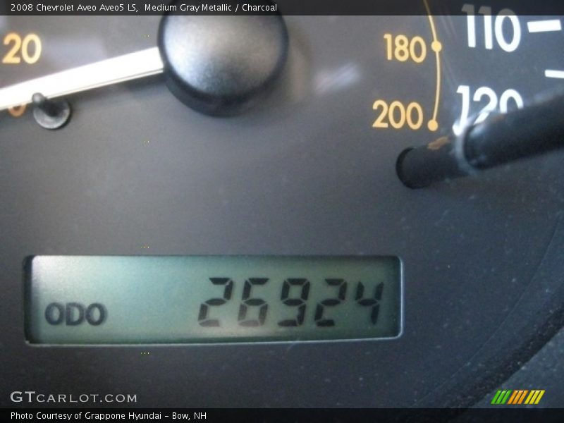 Medium Gray Metallic / Charcoal 2008 Chevrolet Aveo Aveo5 LS