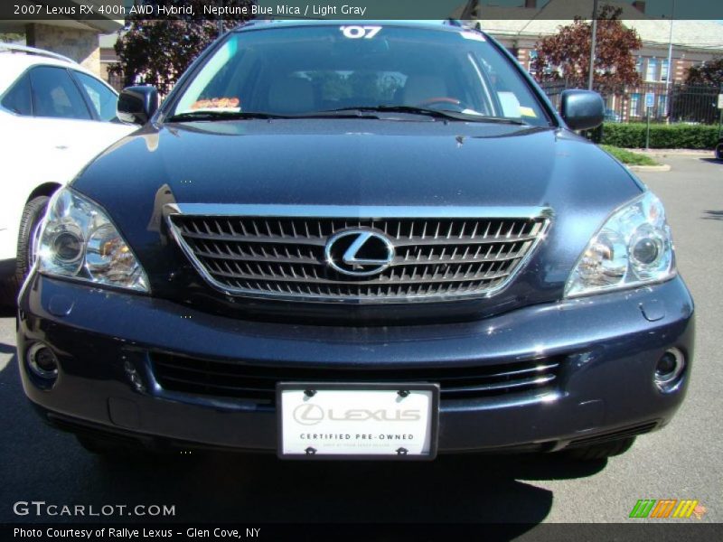 Neptune Blue Mica / Light Gray 2007 Lexus RX 400h AWD Hybrid