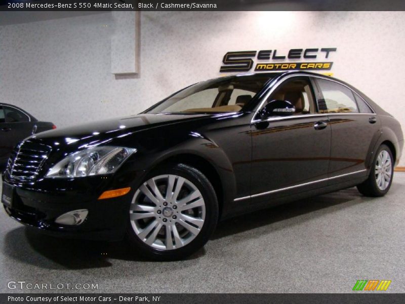 Black / Cashmere/Savanna 2008 Mercedes-Benz S 550 4Matic Sedan