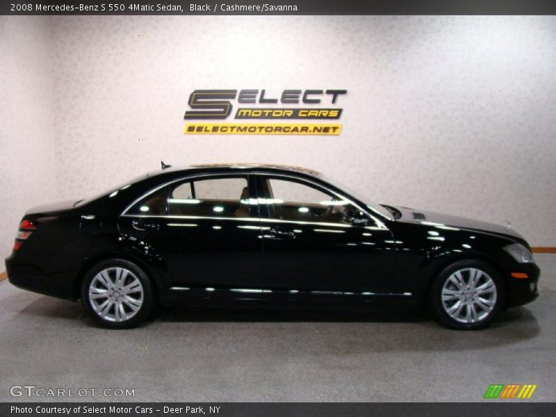 Black / Cashmere/Savanna 2008 Mercedes-Benz S 550 4Matic Sedan